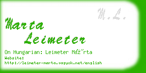 marta leimeter business card